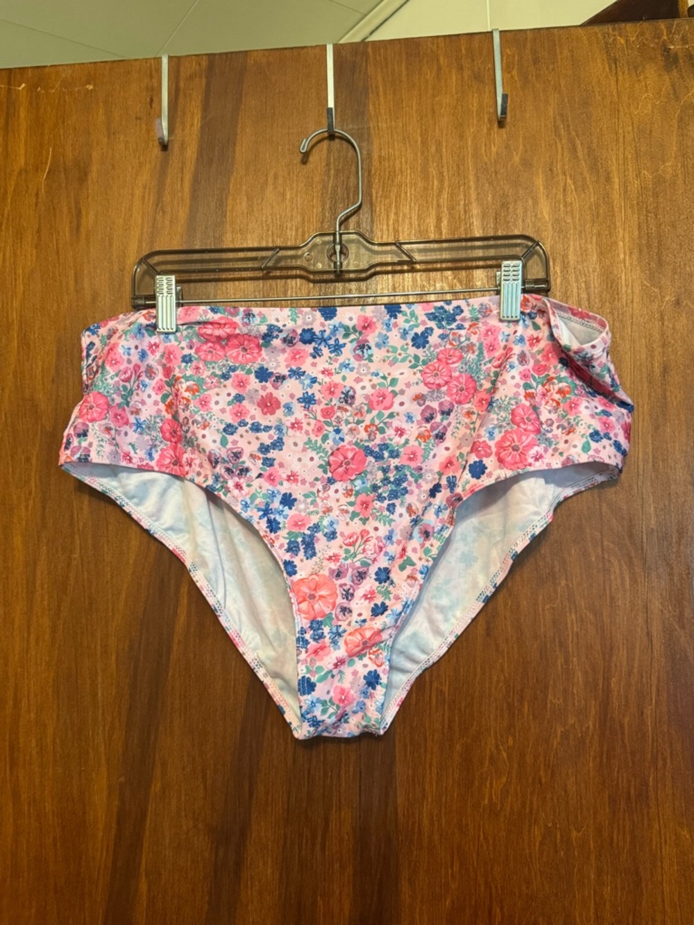 Floral Plus Size Pink Smocked Tankini Swim Suit with Top and Bottoms Size 4X - Picture 8 of 11